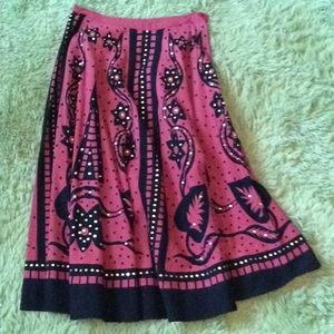 Cotton boho style vintage skirt